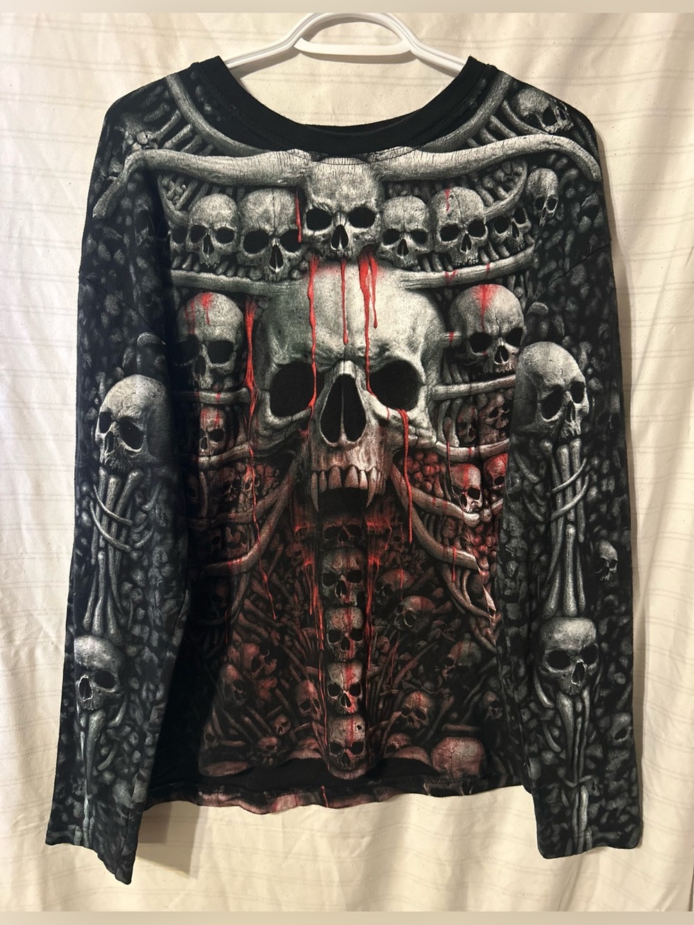 Spiral Direct Men’s Skull Gothic Punk Longsleeve